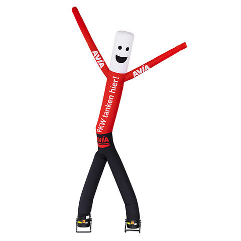 Buy custom made Inflatable Avia skyman airdancers at JB Promotions UK; specialist in inflatable advertising items such as inflatable tubes