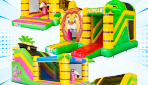 Inflatable bouncy castle and slides in all kinds of themes for sale at JB