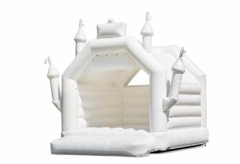 Standaard springkussen kopen in trouw thema in de vorm van een kasteel voor kinderen. Koop springkussens online bij JB Inflatables Nederland