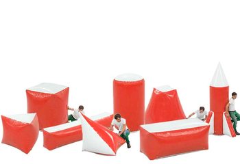 Inflatable rode battle obstakel set van 8 stuks kopen voor zowel jong als oud. Bestel opblaasbare battle obstakel sets nu online bij JB Inflatables Nederland 