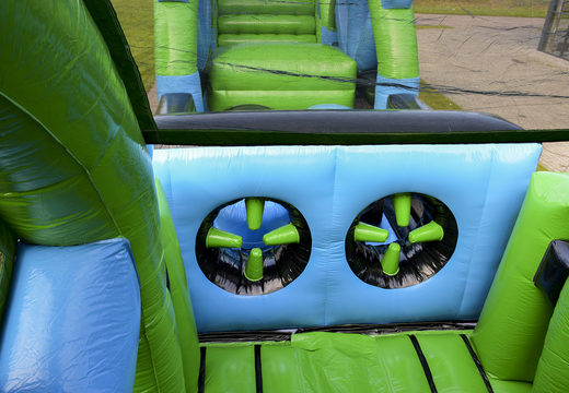Order 30 meter obstacle course in the colors black and green for both young and old. Buy inflatable obstacle courses online now at JB Inflatables UK
