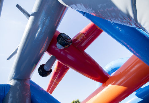 Buy a unique 17 meter wide airplane themed obstacle course for kids. Order inflatable obstacle courses now online at JB Inflatables UK