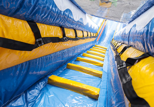 Spectacular shark themed inflatable slide for kids. Order inflatable slides now online at JB Inflatables UK