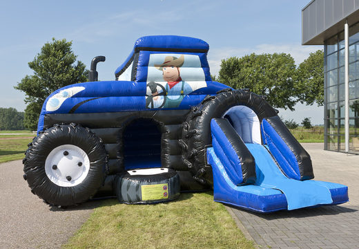 Order maxi multifun blue tractor bouncy castle for kids at JB Inflatables UK. Buy inflatable bouncy castles online at JB Inflatables UK