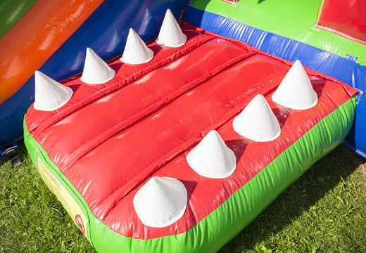 Buy inflatable maxifun bouncer with roof in crocodile theme for children at JB Inflatables UK. Order bouncers online at JB Inflatables UK