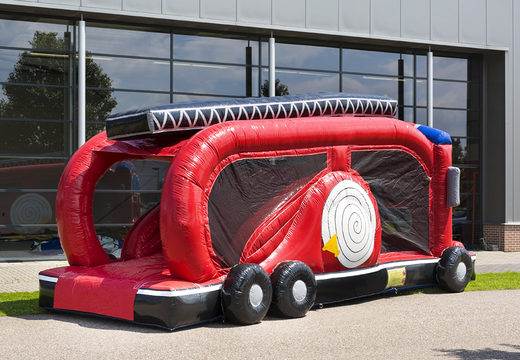 Order 8 meter long inflatable fire brigade obstacle course for kids. Buy inflatable obstacle courses online now at JB Inflatables UK