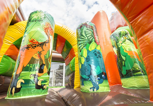 Buy a dinoworld themed bouncer with a slide for children. Order inflatable bouncers online at JB Inflatables UK