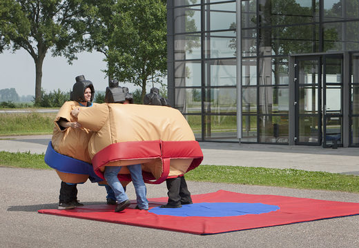 Buy inflatable twin sumo suits for both young and old. Order inflatable sumo suits online at JB Inflatables UK