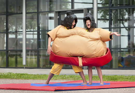 Order inflatable twin sumo suits for kids. Buy bounce houses now online at JB Inflatables America