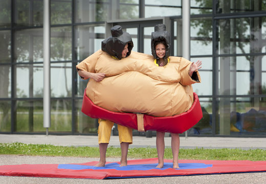 Buy inflatable twin sumo suits for kids. Order bouncy castles now online at JB Inflatables America