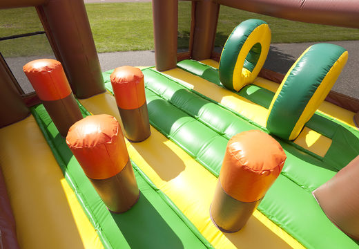 Impressive inflatable gorilla themed slide with a splash pool for kids. Buy inflatable slides now online at JB Inflatables UK