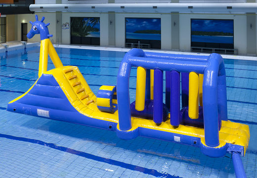Buy obstacle course Swimming pool run Seahorse with fun objects for both young and old. Order inflatable obstacle courses online now at JB Inflatables America