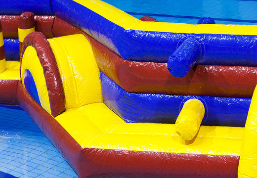 Buy a double inflatable Zig Zag adventure themed obstacle course for kids. Order inflatable water attractions now online at JB Inflatables America