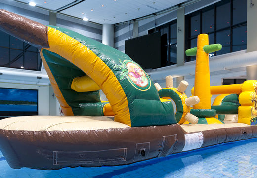 Buy airtight inflatable ship in safari theme for both young and old. Order inflatable water attractions now online at JB Inflatables America