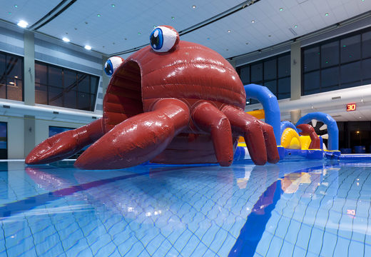 Unique inflatable Obstacle Run in crab theme with challenging obstacle objects for both young and old. Buy inflatable water attractions online now at JB Inflatables America