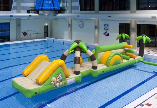 Order pool double jungle run with challenging obstacle objects for both young and old. Buy inflatable obstacle courses online now at JB Inflatables America