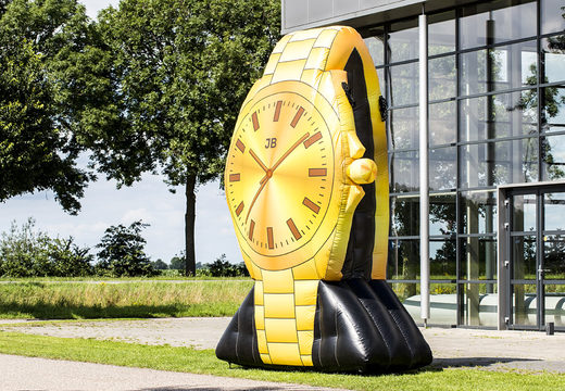 Buy an inflatable 4 meter high gold watch. Order bounce houses now online at JB Inflatables America