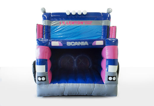 Buy inflatable IR Lewton obstacle course in truck theme for both indoor and outdoor. Order inflatable obstacle courses online now at JB Promotions UK