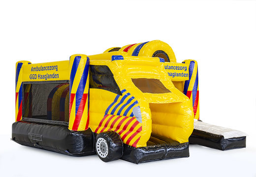 Buy a bespoke GGD Haaglanden - Buy Multiplay Ambulance bouncy castle. Order now inflatable advertising bouncy castles in your own style at JB Inflatables UK
