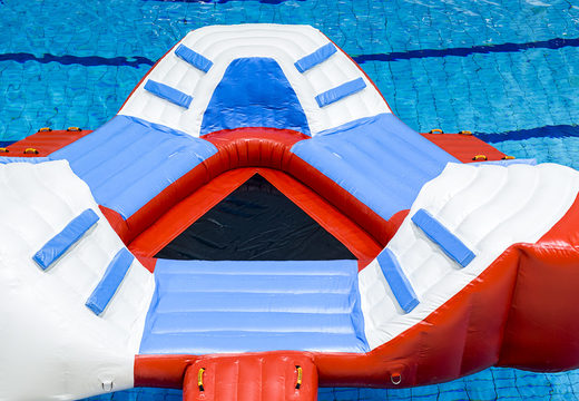 Order airtight inflatable triangle island in the colors red/blue/white for both young and old. Buy inflatable pool games now online at JB Inflatables America