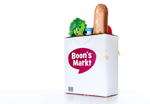 Buy custom Boon's Markt shopping bag inflatable product replica online. Get your blow-up promotionals online at JB Inflatables UK