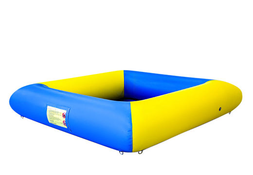 Castillo inflable de bola abierta a la venta en tema estándar azul amarillo para niños. Ordene castillos inflables en línea en JB Hinchables España