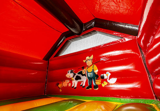 Order inflatable slide combo bounce house in farm theme for children. Buy inflatable bounce houses with slide at JB Inflatables UK