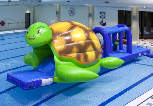 Buy airtight obstacle run in turtle theme with challenging obstacle objects for kids. Order inflatable obstacle courses online now at JB Inflatables America