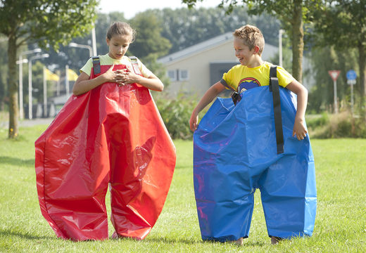 Get red and blue sponge pants for both old and young online now. Buy inflatable items online at JB Inflatables America