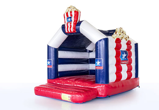 Order an custom made inflatable Kinepolis -A Frame bouncy castle with a customized 3D object online at JB Promotions UK; specialist in inflatable advertising items such as custom indoor bouncy castles