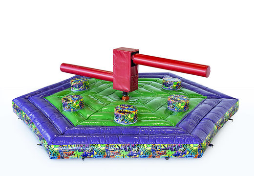 Buy Sweepermat graffiti with a large inflatable fall mat with eight platforms. Order the sweeper mat graffiti now online at JB Inflatables UK