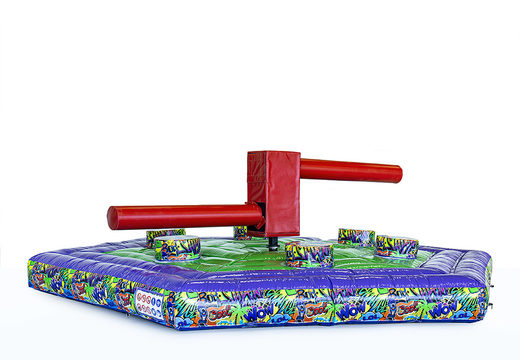 Order Sweepermat graffiti with a large inflatable fall mat with eight platforms. Buy the sweeper mat graffiti now online at JB Inflatables UK