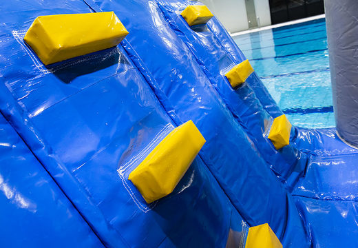Inflatable obstacle course Obstacle Run Marine XL swimming pool obstacle course with double climbing wall and double slide for both young and old. Order inflatable pool obstacle courses now online at JB Inflatables America