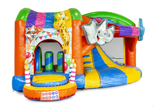Order a party theme bouncy castle with a slide for children. Buy inflatable bouncy castles online at JB Inflatables UK