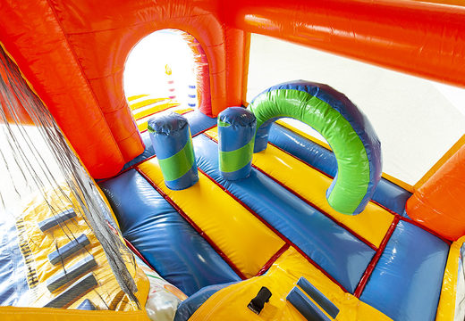 Buy medium inflatable party bouncer with slide for kids. Order inflatable bouncers online at JB Inflatables UK