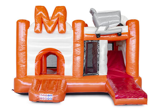 Order online a custom made inflatable Supermarket Multiplay with 3D bouncy castle made at JB Promotions UK; specialist in inflatable advertising items such as custom bouncy castles