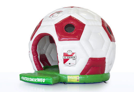 Buy bespoke FC Emmen bouncy castle in round football shape for sports events at JB Inflatables UK. Order custom made bouncy castles in different shapes and sizes now