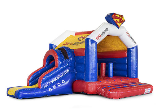 Order custom made Superanimatori multifun 3D bouncy castle at JB Promotions UK; specialist in inflatable advertising items such as custom bouncers