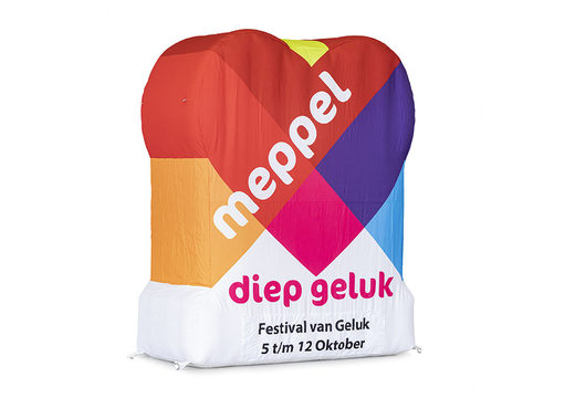 Buy Meppel deep happiness logo enlargement. Order blow-up promotionals online at JB Inflatables UKnow