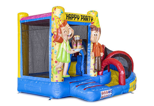 Buy small indoor inflatable bouncy castle in theme party with slide for children. Order inflatable bouncy castles online at JB Inflatables UK