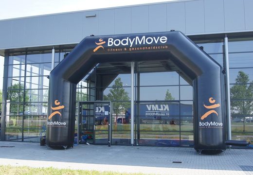 Order custom made bodymove start inflatable arches for sport events at JB Promotions UK; specialist in inflatable advertising inflatable race arches