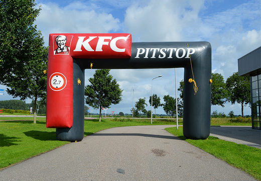 Buy custom made KFC advertisement inflatable arches for any event at JB Promotions UK; specialist in inflatable promotional items 