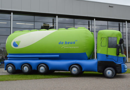 Inflatable De Heus truck eye-catcher for sale. Order your blow-up promotionals now online at JB Inflatables UK