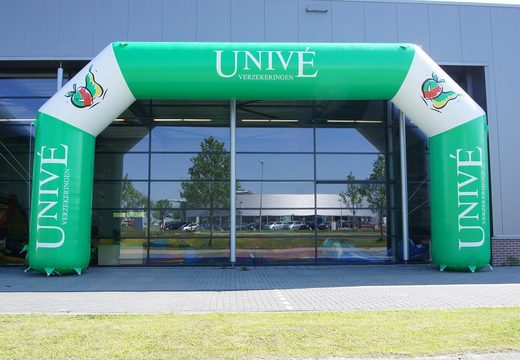 Order a custom made 12x6m unive advertisement arch for any event at JB Promotions UK; specialist in inflatable advertising arches