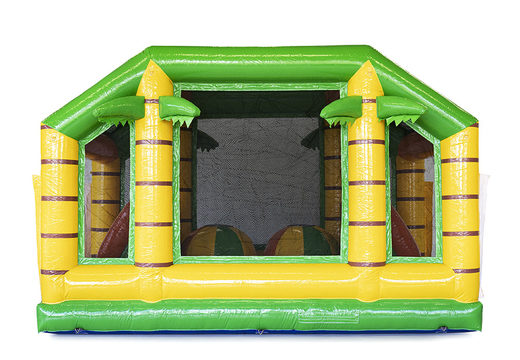Order an obstacle course 19 meters long in a jungle theme with appropriate 3D objects for kids. Buy inflatable obstacle courses online now at JB Inflatables UK
