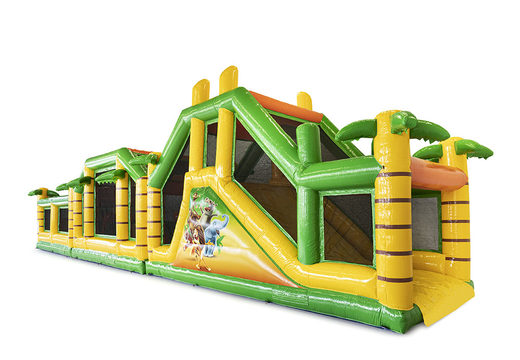 Buy modular 19 meter jungle obstacle course with matching 3D objects for children. Order inflatable obstacle courses now online at JB Inflatables UK