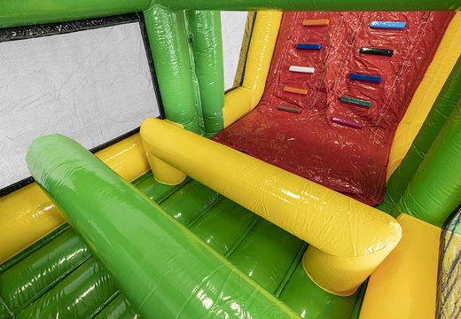 Buy a 13.5 meter long crocodile themed obstacle course with matching 3D objects for kids. Order inflatable obstacle courses now online at JB Inflatables UK