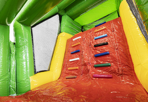 Order modular 13.5 meter long obstacle course in crocodile theme with matching 3D objects for children. Buy inflatable obstacle courses online now at JB Inflatables UK