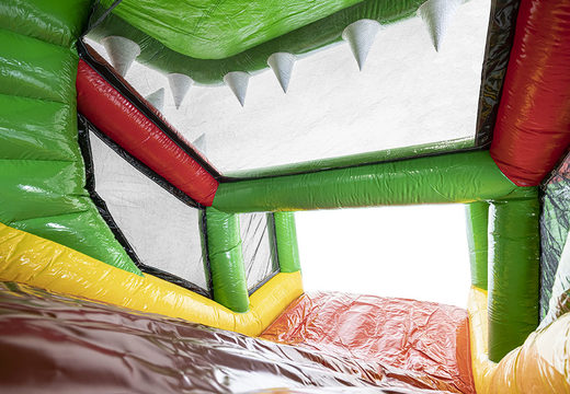 Order modular obstacle course crocodile 13.5 meters long with appropriate 3D objects for kids. Buy inflatable obstacle courses online now at JB Inflatables UK