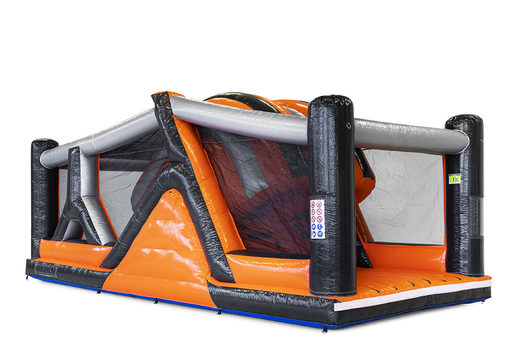 Mega inflatable 40-piece giga modular Tunnelslide assault course for children. Order inflatable obstacle courses online now at JB Inflatables UK